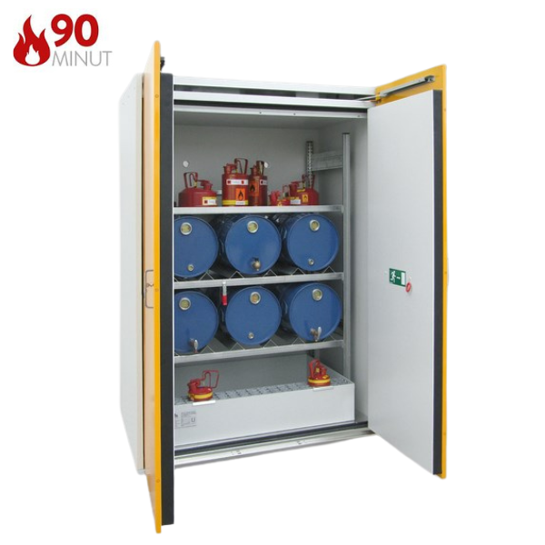 Szafa ognioodporna Topserw DRUM-90 XXL, beczka 6*60 l poziom, wanna wychwytowa EW, FAS, 90 min