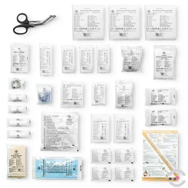 Apteczka przemysłowa Topserw, 2*DIN13157, 50 osób, walizka, kolor pomarańczowy