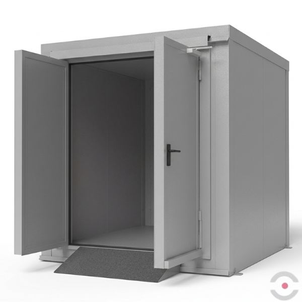 Magazyn ognioodporny Topserw, 2-CL, REI120, S*G*W 2170*2500*2440 mm, 1*600 l, drzwi dwuskrzydłowe DF