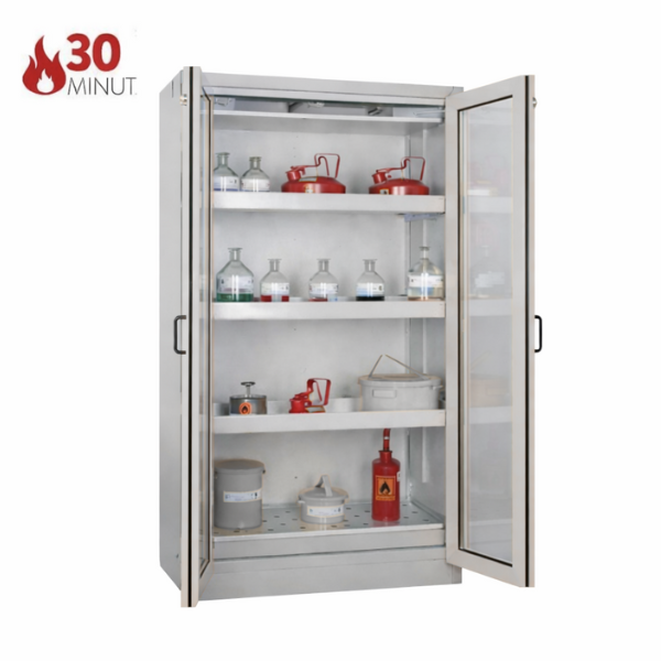 Szafa ognioodporna Topserw PRIME-30 XL, 3 półki wysuwane, drzwi GL szare, SiS VS, 30 min