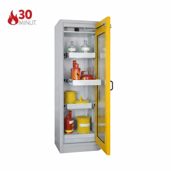 Szafa ognioodporna Topserw PRIME-30 M, 3 półki wysuwane, drzwi GL żółte, SiS VS, 30 min