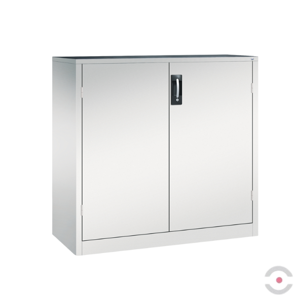 Szafa warsztatowa M, nośność do 700 kg, 2 półki, mata, drzwi dwuskrzydłowe, W*S*G 1200*1200*500 mm, szary