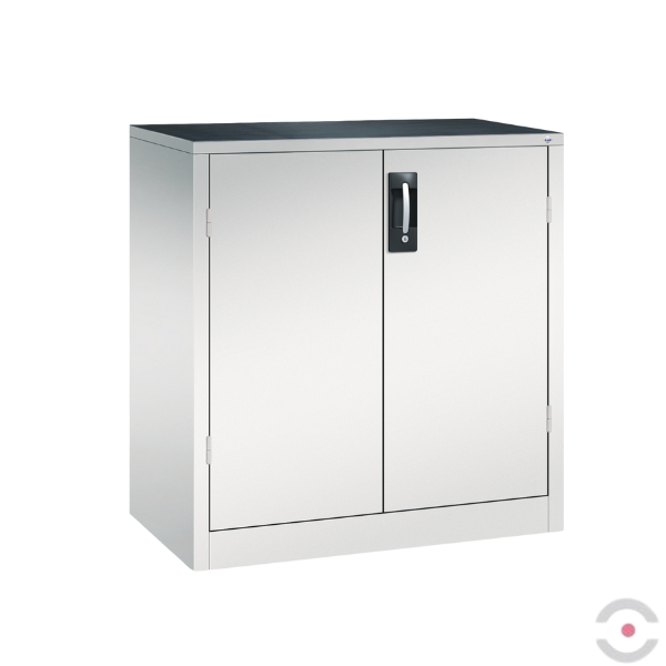 Szafa warsztatowa M, nośność do 700 kg, 1 półka, mata, drzwi dwuskrzydłowe, W*S*G 1000*930*500 mm, szary