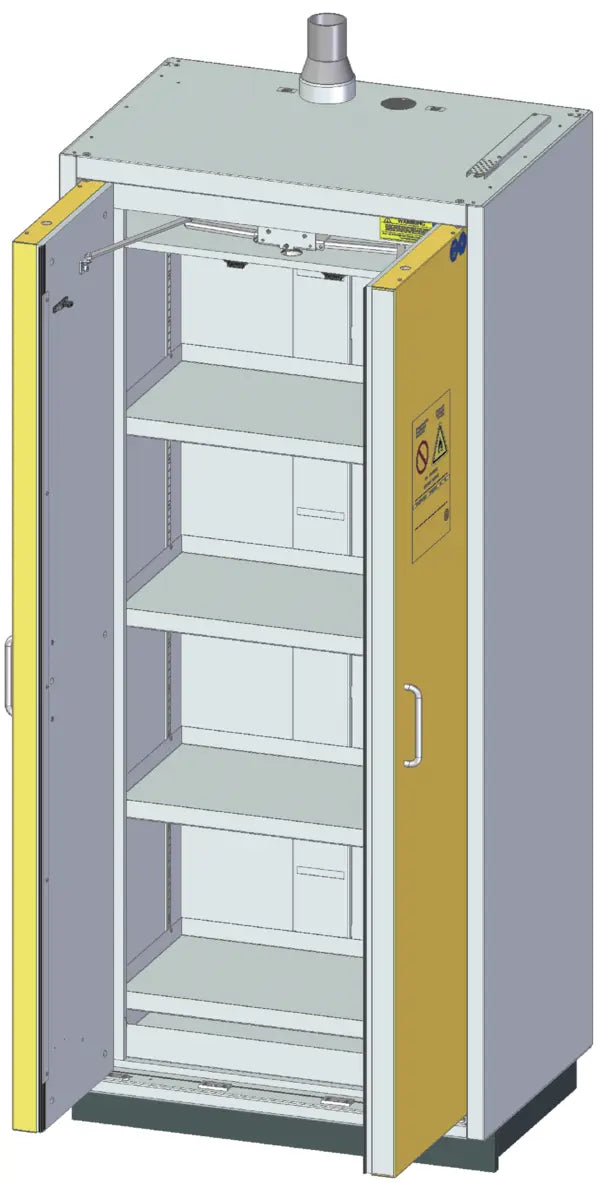 Szafa ognioodporna Topserw SAFE-90 L, 4 półki, drzwi CLA żółte, CLASSIC, 90 min