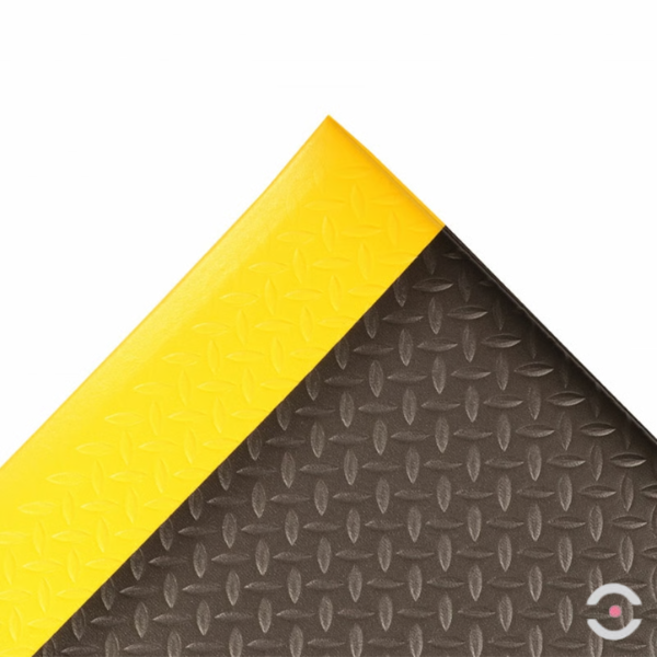 Mata ergonomiczna Notrax, 419 Diamond Sof-Tred, winyl, diamentowa, 91 cm x 18,3 m, obszar suchy, żółty/czarny
