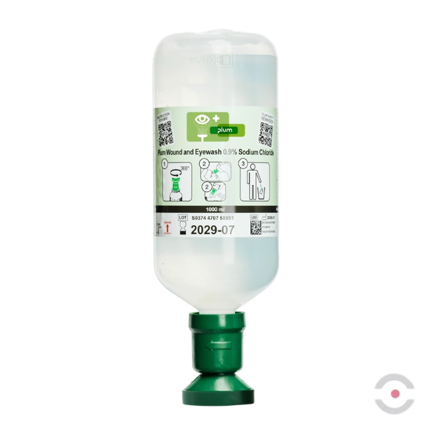Roztwór do płukania oka i ran Plum, ciało obce, butelka 1000 ml, chlorek sodu 0,9%, MDR
