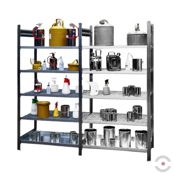 Regał półkowy Topserw, 4*półka (kratownica), 1*półka (taca wychwytowa), moduł dodatkowy, S*G*W 1010*635*2000 mm