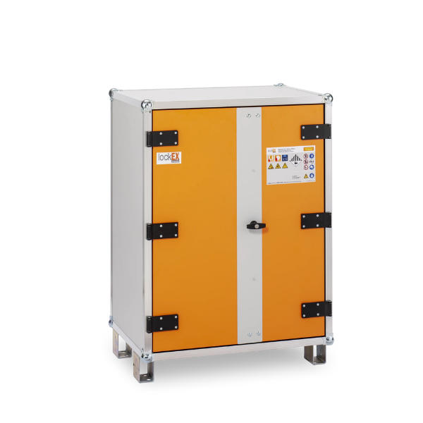 Szafa zabezpieczająca Topserw BATT M, składowanie baterii i akumulatorów, 3 półki, nóżki, 8/10, (VDMA 24994)