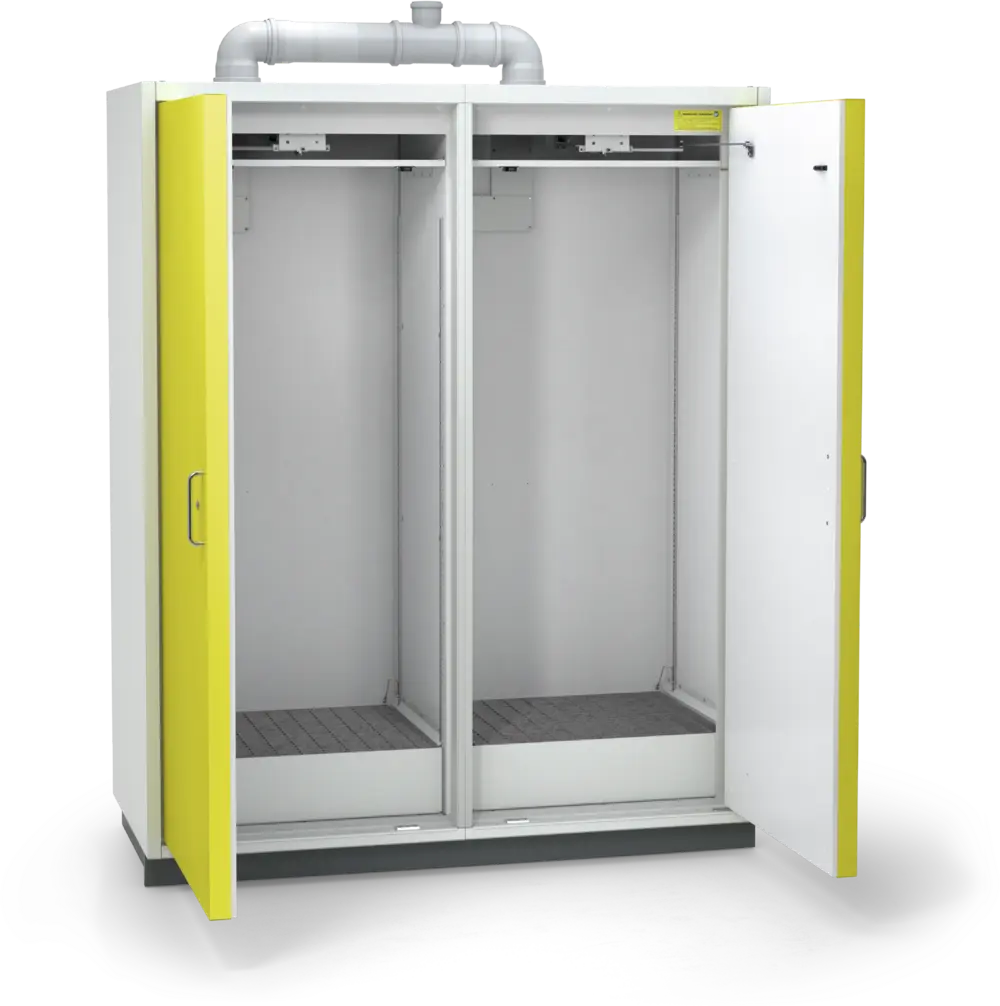 Szafa ognioodporna Topserw DRUM-90 XXL-2, beczka 60 l, drzwi CLA żółte, COMPACT, 90 min