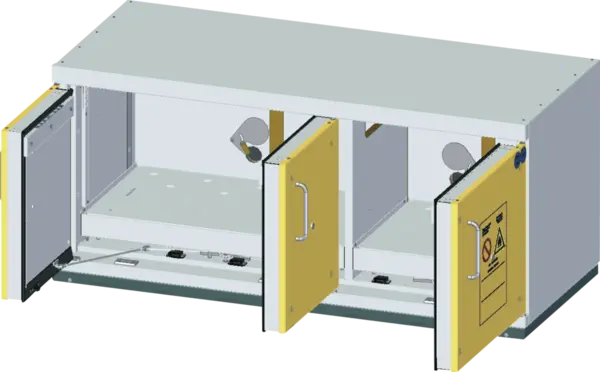 Szafa ognioodporna Topserw UNDER-90 XL, 2 tace, drzwi CLA żółte, UTS, 90 min