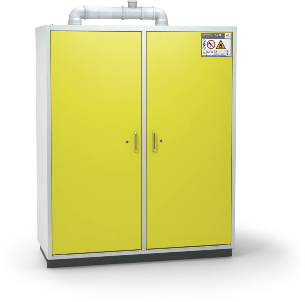 Szafa ognioodporna Topserw DRUM-90 XXL-2, beczka 60 l, drzwi CLA żółte, COMPACT, 90 min