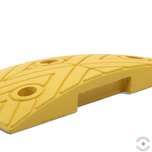 Próg zwalniający 75 mm, element końcowy, żółty