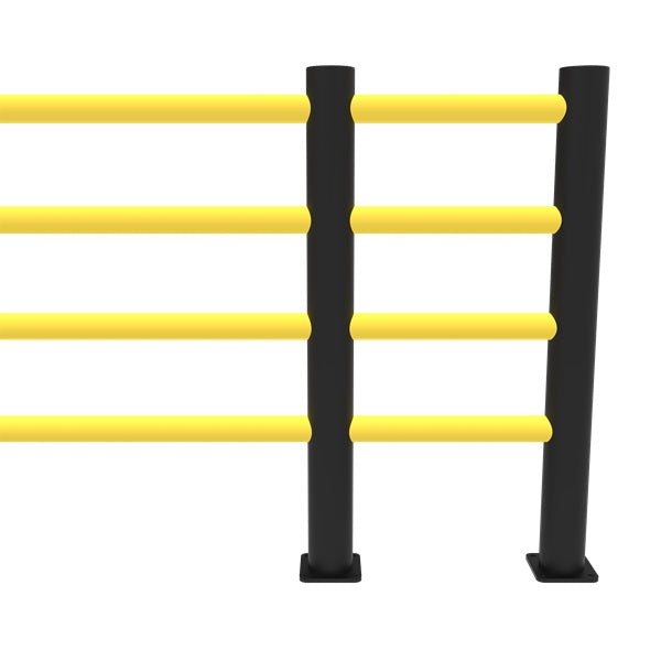 Elastyczna bariera ochronna d-flexx DELTA, 4 belki