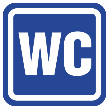 Znak bezpieczeństwa Oznaczenie WC 100x100mm F (61)