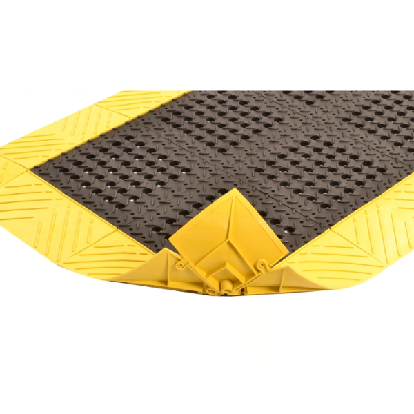 Mata ergonomiczna Notrax, 620 Diamond Flex Lok, modułowa, PVC, 107 cm x 152 cm, obszar zaolejony, czarny