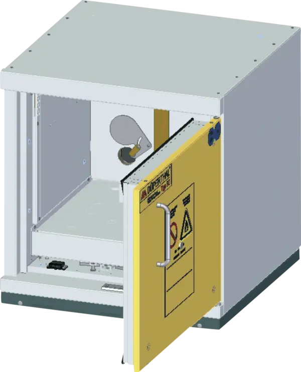 Szafa ognioodporna Topserw UNDER-90 S, 1 taca, drzwi CLA żółte, UTS, 90 min