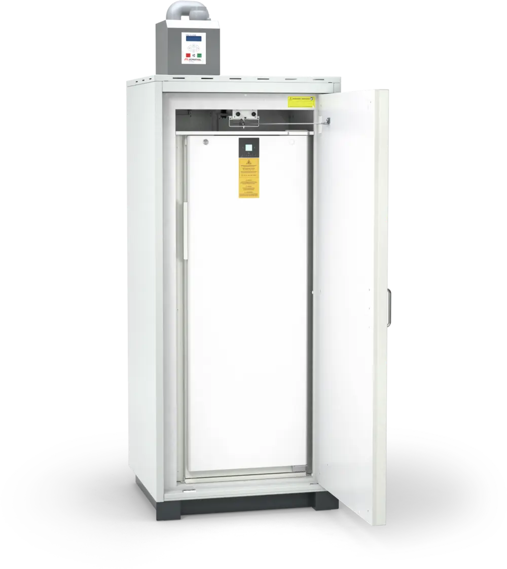 Szafa ognioodporna Topserw COOL-90 LL, 1 komora, 5 półek, wentylator, drzwi CLA szare, 90 min