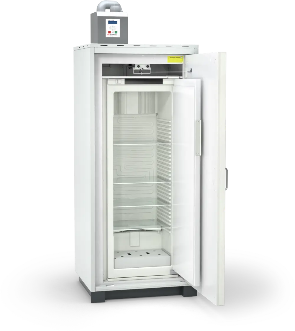 Szafa ognioodporna Topserw COOL-90 LL, 1 komora, 5 półek, wentylator, drzwi CLA szare, 90 min