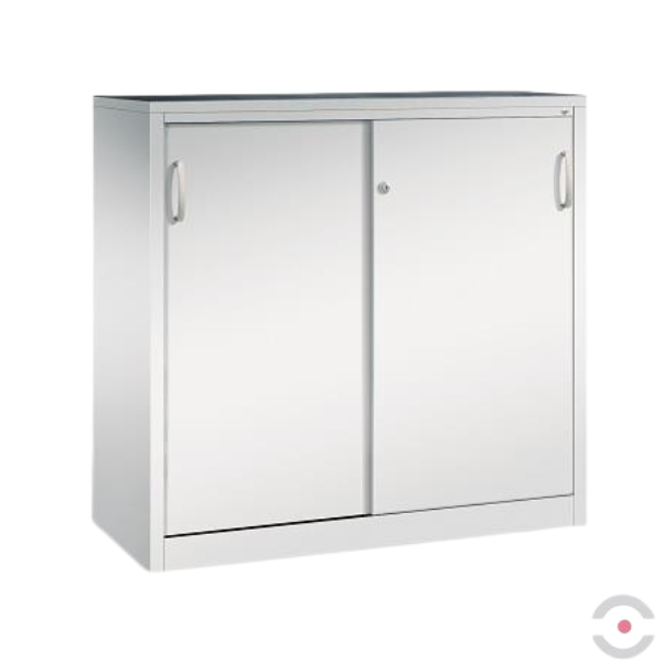 Szafa warsztatowa M, 2 półki, mata, drzwi przesuwne, W*S*G 1200*1200*500 mm, szary