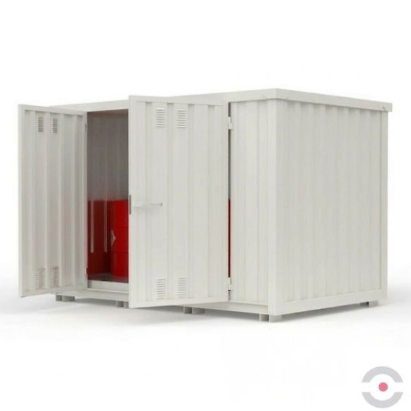 Magazyn chemiczny nieizolowany Topserw, SLH 4*3, S*G*W 4075*2875*2400 mm, 2*1000 l, jednomodułowy