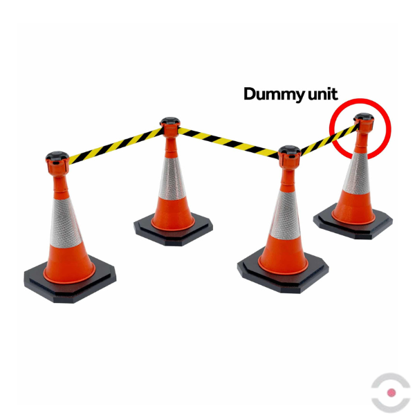 Pusta kaseta na taśmę ostrzegawczą, pomarańczowa