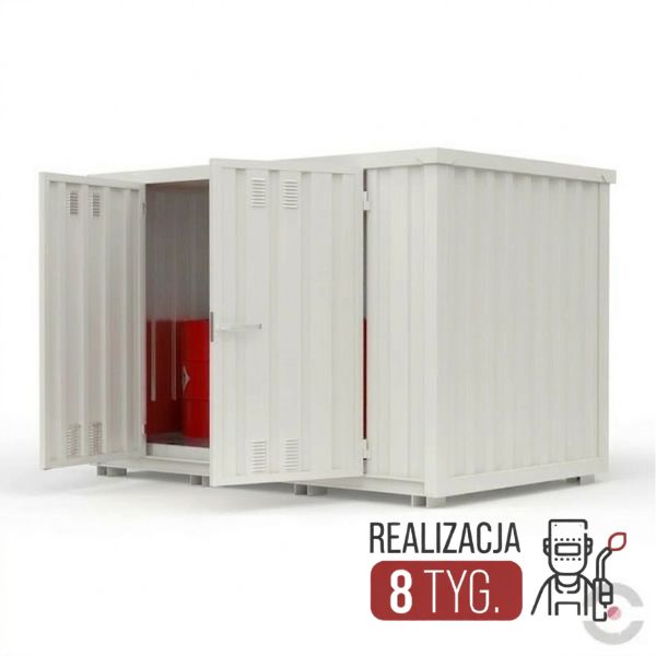 Magazyn chemiczny nieizolowany Topserw, SLH 4*3, S*G*W 4075*2875*2400 mm, 2*1000 l, jednomodułowy