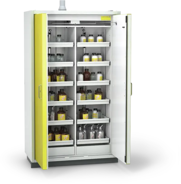 Szafa ognioodporna Topserw PRIME-90 XL-2, 12 półek wysuwanych, drzwi CLA żółte, CLASSIC, 90 min