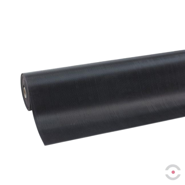 Mata antypoślizgowa Notrax, 751 Rib ‘n’ Roll 6 mm, zabezpieczająca, 100 cm x 10 m, drobnorowkowa, obszar suchy, czarny