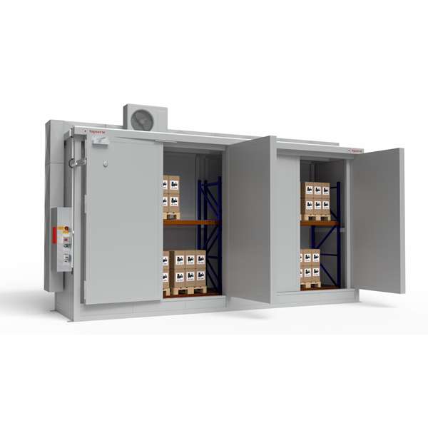 Magazyn ognioodporny Topserw BATTERY, REI120, 2 poziomy/2 segmenty, S*G*W 7000*1900*3500, 2*1000 l, 2*drzwi dwuskrzydłowe