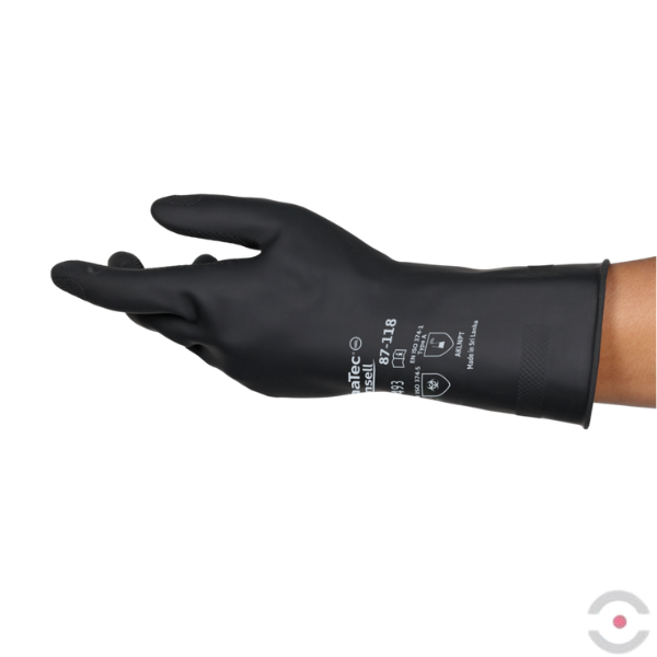Rękawice przeciwchemiczne AlphaTec 87-118 G17K, Ansell, rozmiar 9, kolor czarny