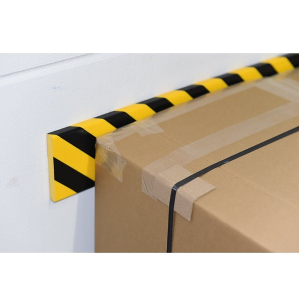 Elastyczny profil ostrzegawczo-ochronny Knuffi, typ F, żółty/czarny, 5000 mm