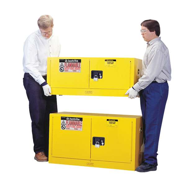 Szafa zabezpieczająca (palne) Justrite UPPER L, 45 l, 2-drzwiowa ZR, żółty