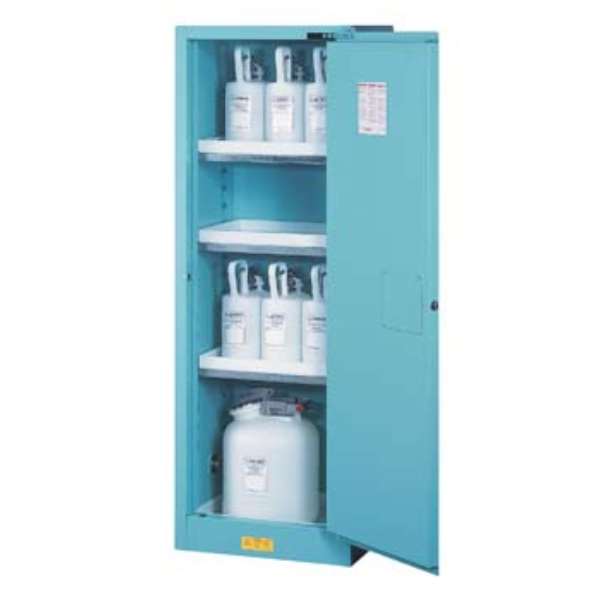 Szafa zabezpieczająca (korozyjne) Justrite SLIM S, 83 l, 1-drzwiowa MS, 3 półki, niebieski