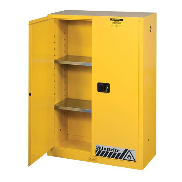 Szafa zabezpieczająca (palne) Justrite MODUS L, 170 l, 2-drzwiowa ZR, 2 półki, żółty