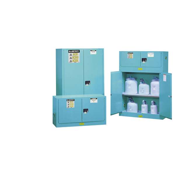 Szafa zabezpieczająca (korozyjne) Justrite MODUS L, 170 l, 2-drzwiowa ZR, 2 półki, niebieski
