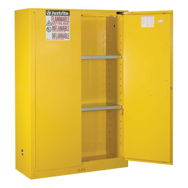 Szafa zabezpieczająca (palne) Justrite MODUS L, 170 l, 2-drzwiowa MS, 2 półki, żółty