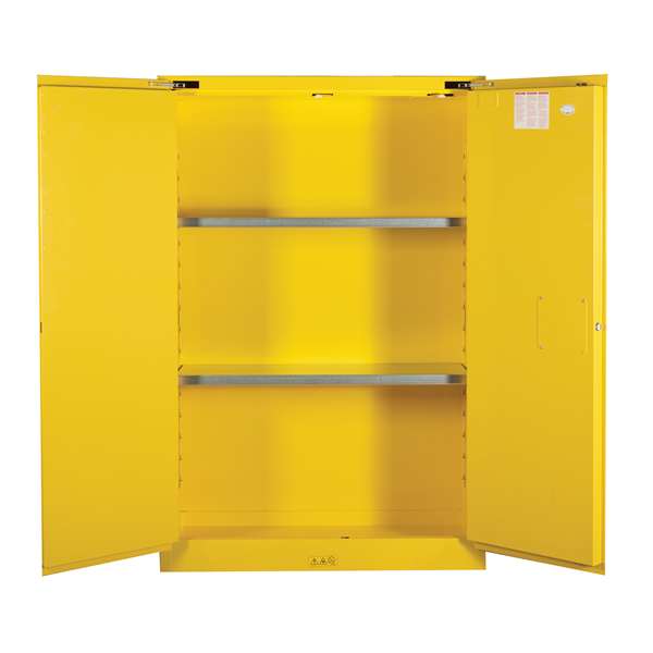 Szafa zabezpieczająca (palne) Justrite MODUS L, 170 l, 2-drzwiowa MS, 2 półki, żółty