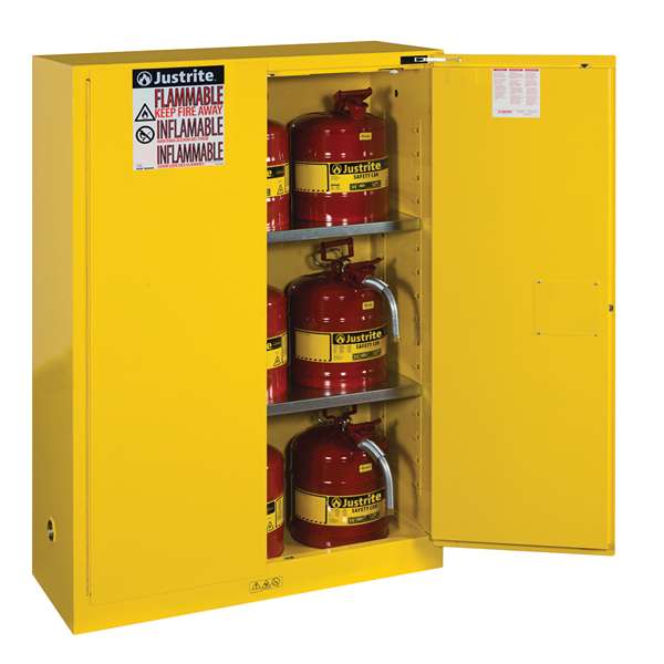 Szafa zabezpieczająca (palne) Justrite MODUS L, 170 l, 2-drzwiowa MS, 2 półki, żółty