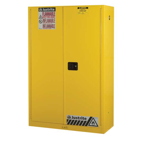 Szafa zabezpieczająca (palne) Justrite MODUS L, 170 l, 2-drzwiowa MS, 2 półki, żółty