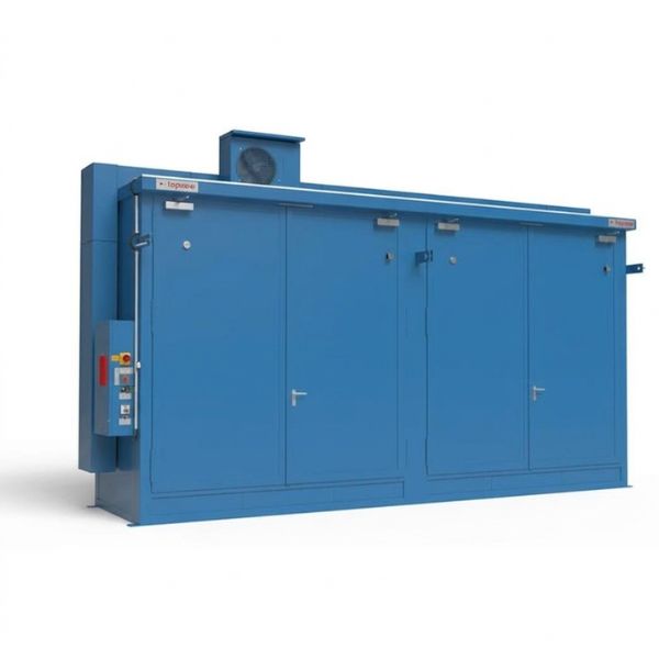 Magazyn ognioodporny Topserw, REI120, 2 poziomy/2 segmenty, 8*1000 l KTC/IBC, 2*1000 l, 2*drzwi dwuskrzydłowe
