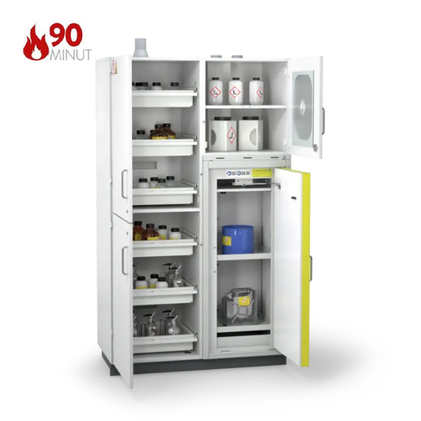 Szafa kombinowana Topserw COMBI-90 XL, drzwi CLA żółte/szare, HSC, 90 min