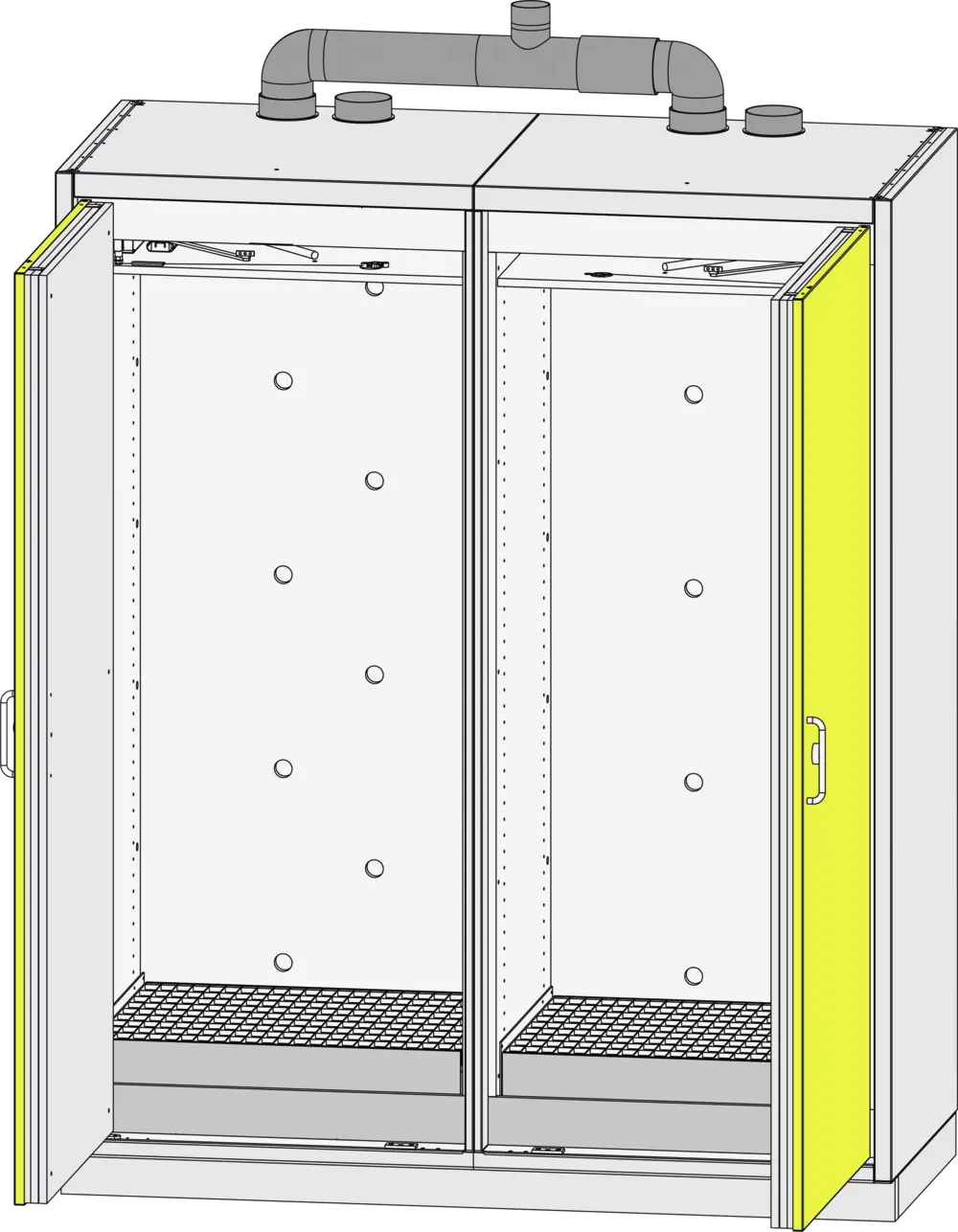 Szafa ognioodporna Topserw DRUM-90 XXL-2, beczka 60 l, drzwi CLA żółte, COMPACT, 90 min