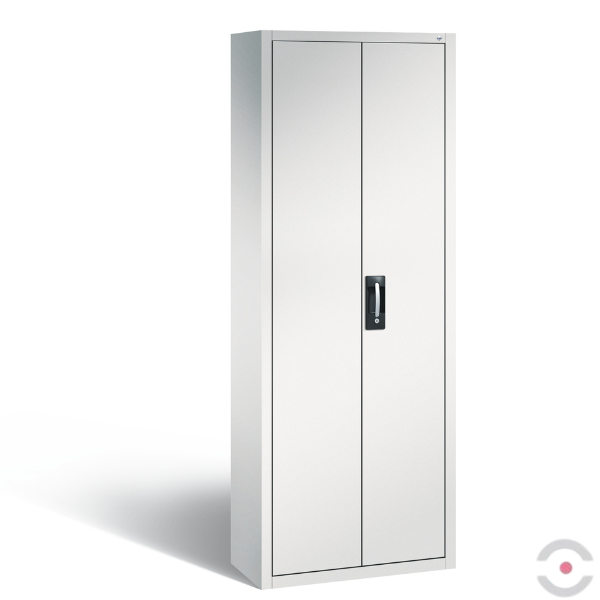 Szafa warsztatowa L-TALL, 48 pojemników, drzwi dwuskrzydłowe, W*S*G 1980*700*300 mm, szary