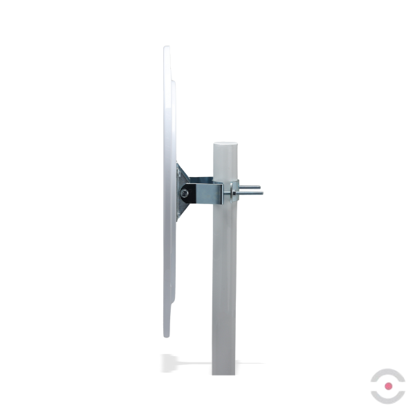 Lustro przemysłowe Dancop, Madrid, 60 cm, akryl, biało-czerwone