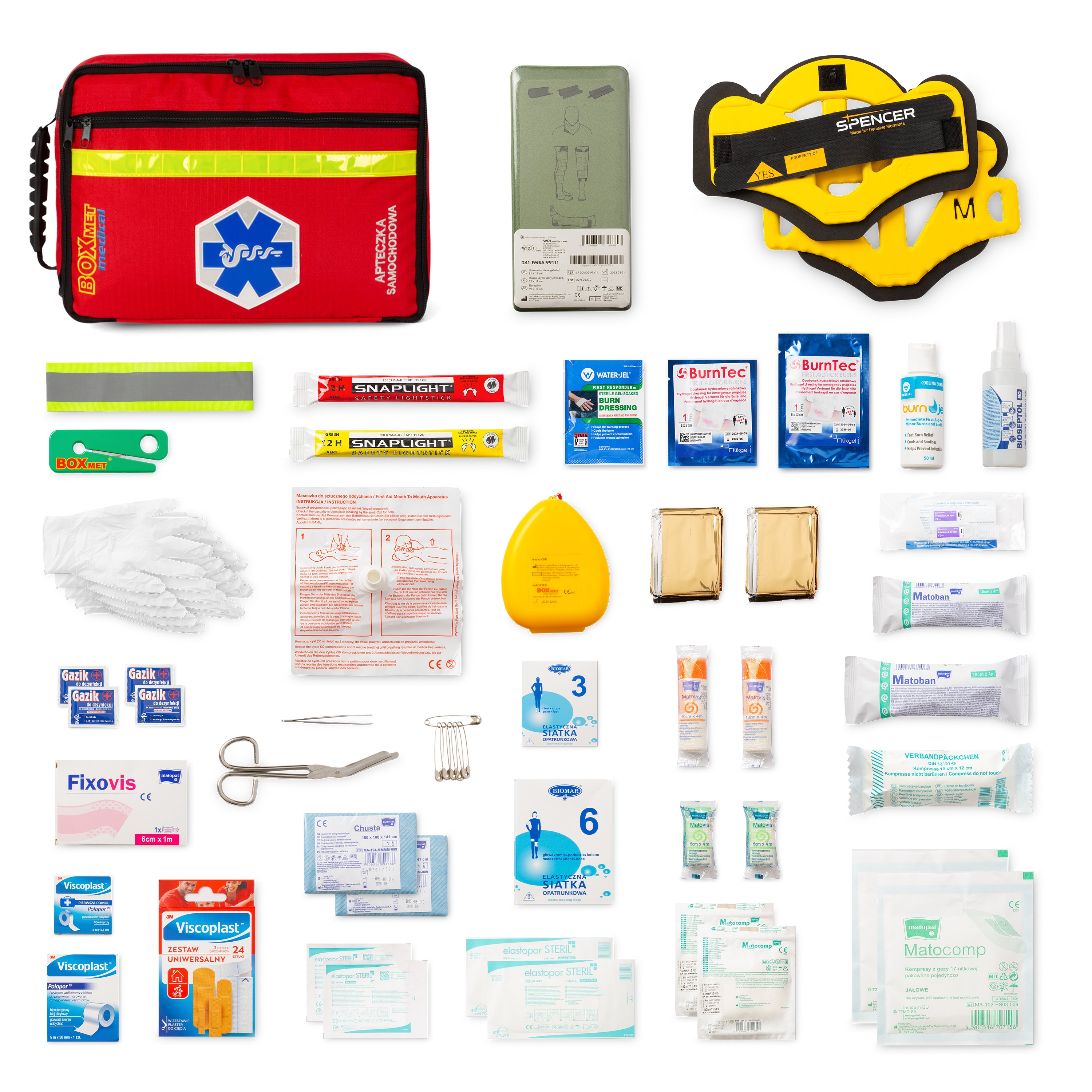 Apteczka samochodowa Topserw AS IV, torba, kolor czerwony