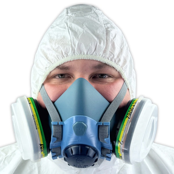 Zestaw ochronny OxyPro Agro Basic+ (półmaska L+pochłaniacz+prefiltry+pokrywy), wiaderko