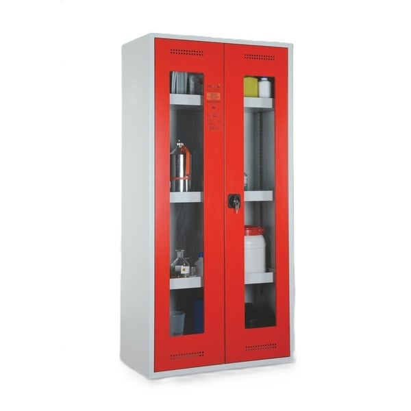 Szafa zabezpieczająca (trujące) Topserw MODUS XL, 2-drzwiowa, CLA-GL czerwone, 3 półki, CHS 1200