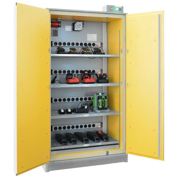 Szafa ognioodporna Topserw BATT-90 XL, ładowanie baterii, 4 półki, BASIC CHARGE, 90 min