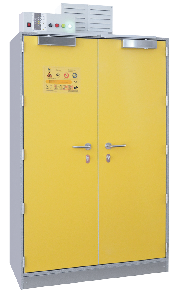 Szafa ognioodporna Topserw BATT-90 XL, ładowanie baterii, 4 półki, 40 gniazd, SAFE PRO GGA, 90 min