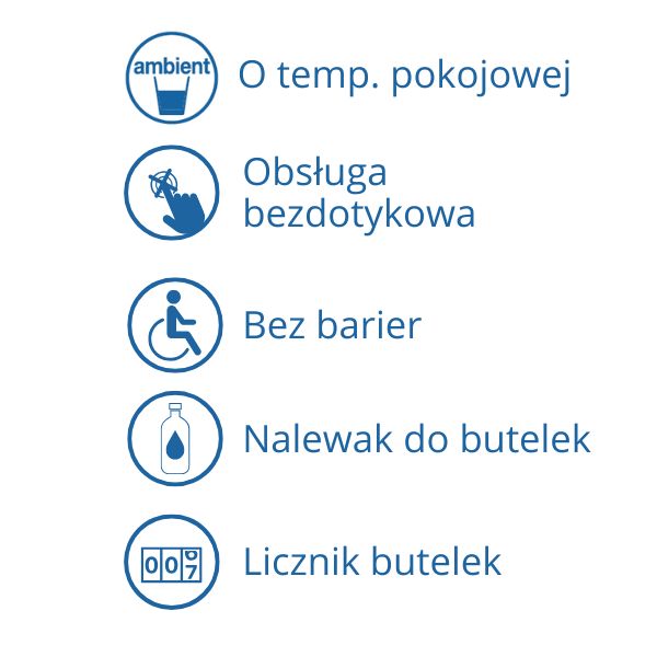 Dystrybutor wody pitnej Zdrojownia BF 16-BCD, naścienny, sensor, licznik